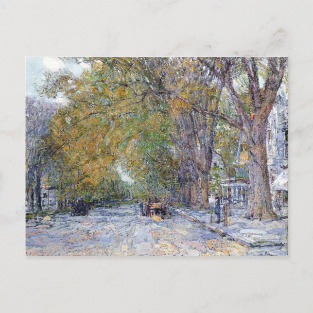 Childe Hassam - Main Street East Hampton Postkarte (Vorderseite)