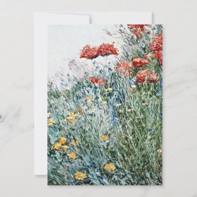 Childe Hassam - Poppies, Appledore Dankeskarte (Vorderseite)