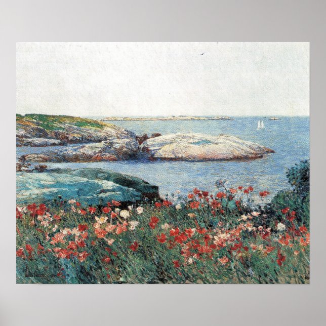 Childe Hassam - Poppies, Inseln der Schuppen Poster (Vorne)