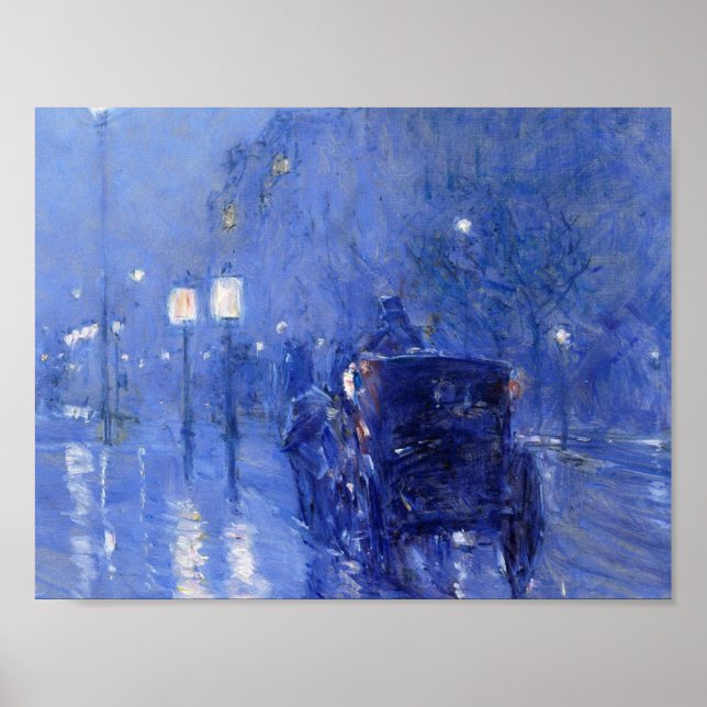Childe Hassam - Rainy Midnight Poster (Vorne)