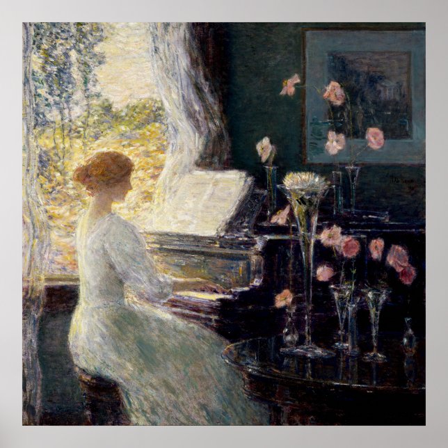 Childe Hassam, The Sonata, Impressionismus, Poster (Vorne)