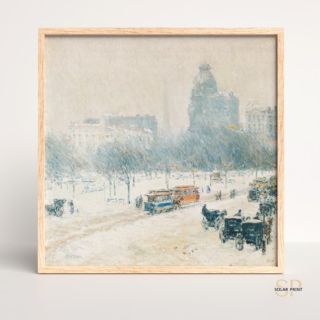 Childe Hassam Winter in Gewerkschaft Square Malere Poster (Von Creator hochgeladen)