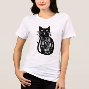 Childfree Cat Ladys for Harris 2024 T-Shirt Tri-Blend Shirt