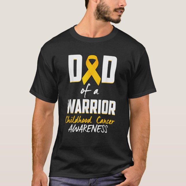 Childhood Cancer Awareness Dad of a Warrior Tee  (Vorderseite)