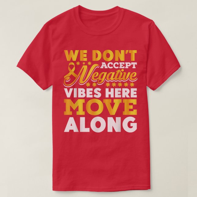 Childhood Cancer Awareness Motivation Yellow Ribbo T-Shirt (Design vorne)