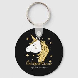 Childhood Cancer Awareness Unicorn Ribbon Twinkle Schlüsselanhänger