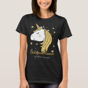 Childhood Cancer Awareness Unicorn Ribbon Twinkle T-Shirt