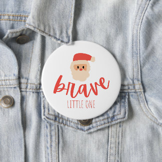 childhood cancer brave Christmas Santa Button