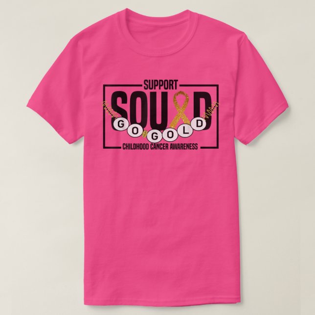 Childhood Cancer Support Squad Childhood Cancer Aw T-Shirt (Design vorne)