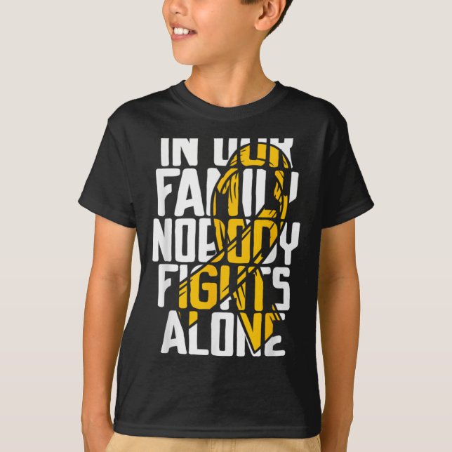 Childhood Cancer Suprt Family Childhood Cancer A  T-Shirt (Vorderseite)
