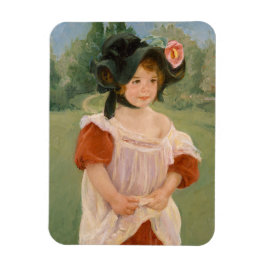 Childhood in a garden - Mary Cassatt Magnet