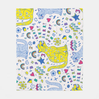 Childisch-Tiger und Regenbogenmuster Fleecedecke