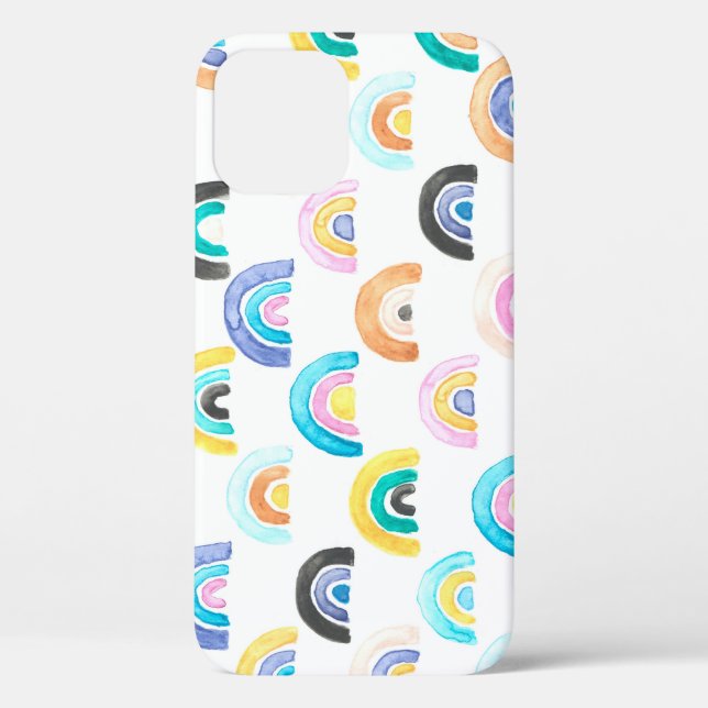 Childischer Regenbogen, Wasserfarbe Kindermuster. Case-Mate iPhone Hülle (Rückseite)