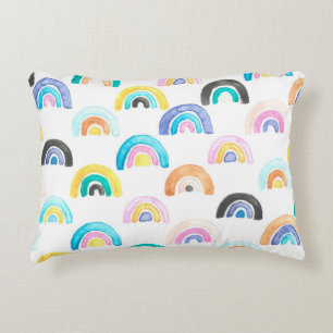 Childischer Regenbogen, Wasserfarbe Kindermuster. Dekokissen