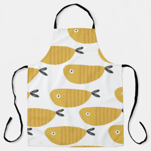 Childisches Muster, sonnige Fische. Schürze