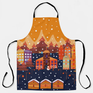 Childish House Trees skandinavisches Muster Schürze