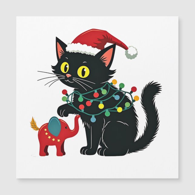 Childless Cat Lady Christmas Kamala Trump Magnetkarte (Vorderseite)