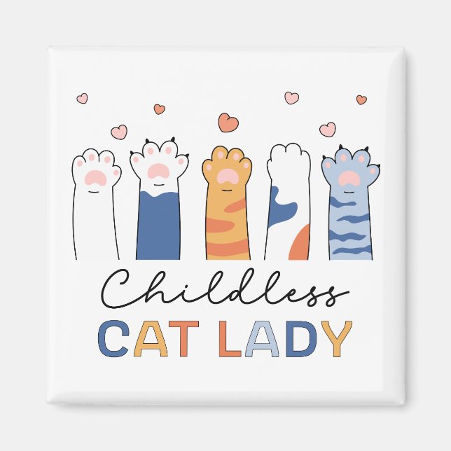 Childless Cat Lady Voting Kamala Harris Präsident Magnet (Vorne)