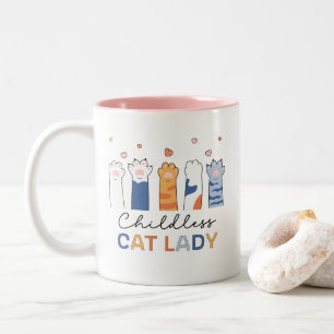 Childless Cat Lady Voting Kamala Harris Präsident Zweifarbige Tasse
