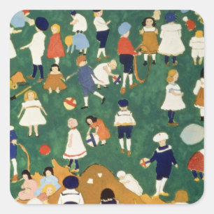 Children, 1908 quadratischer aufkleber