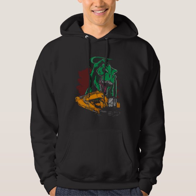 Children Back To School Schoolchild Tractor And Di Hoodie (Vorderseite)