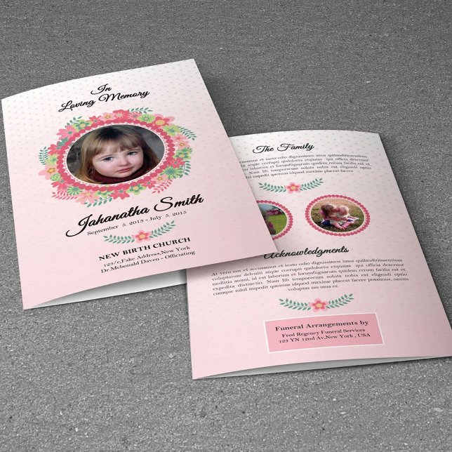 Children Funeral Program Template (Von Creator hochgeladen)
