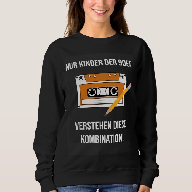 Children of the 90s  cassette and pencil sweatshirt (Vorderseite)