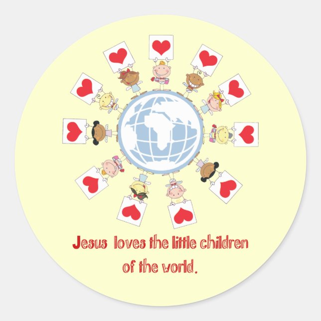Children of the World Runder Aufkleber (Vorderseite)