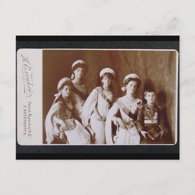 CHILDREN TSAR - OTMA & Alexis Romanov Russland #09 Postkarte (Vorderseite)