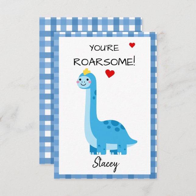 Children Valentine Dinosaur You're Roarsome! (Vorne/Hinten)