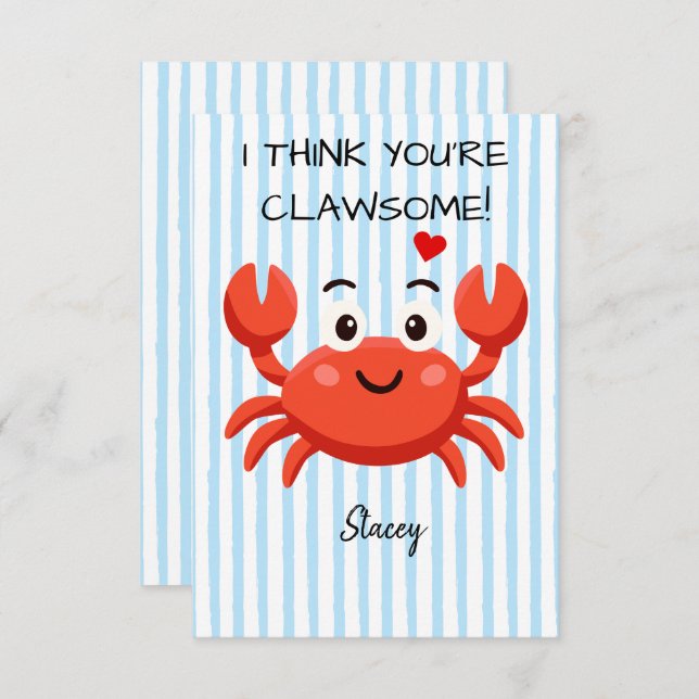 Children Valentine "I think you're claw-some" (Vorne/Hinten)