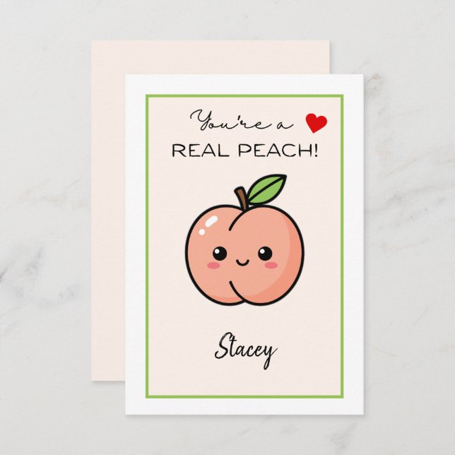 Children Valentine "You're a Real Peach" (Vorne/Hinten)