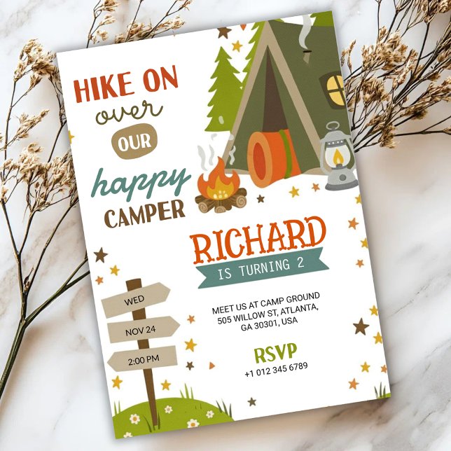Children's Birthday Invitation with camping vibes Einladung (Von Creator hochgeladen)