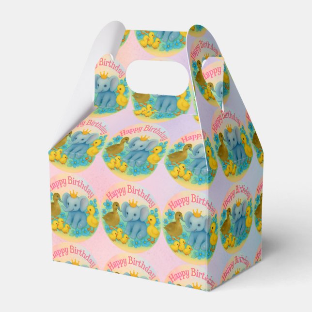 Children's Birthday Party Favor Boxes - Gifts  Geschenkschachtel (Rückseite)