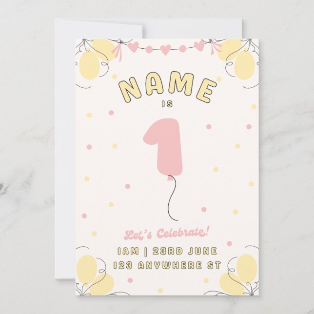 Children's birthday save the date (Vorderseite)