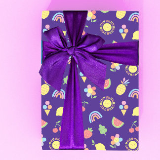 Children's Birthday Wrapping Paper, Summer Fun Geschenkpapier Set