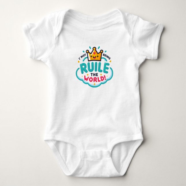 Children's bodysuit with a funny inscription baby strampler (Vorderseite)