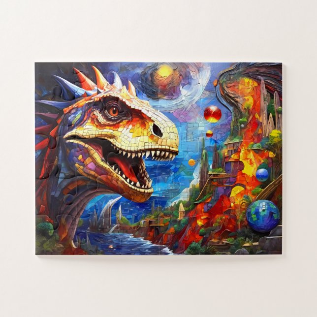 Childrens Colorful Dinosaurier Puzzle (Horizontal)