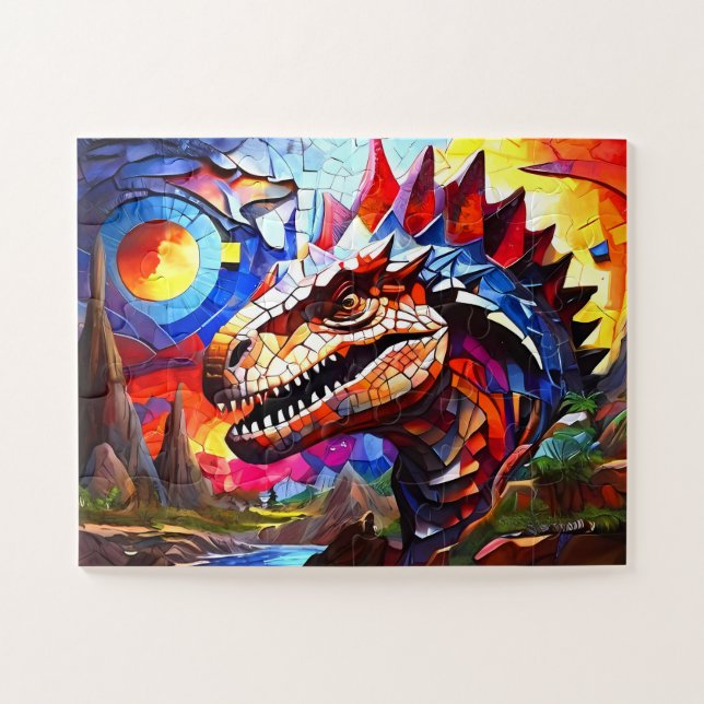 Childrens Colorful Dinosaurier Puzzle (Horizontal)