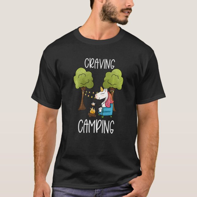 Childrens Glamping Gear Unicorn Camping Stuff Summ T-Shirt (Vorderseite)