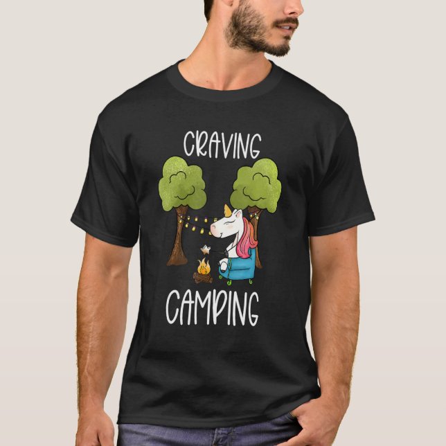 Childrens Glamping Gear Unicorn Camping Stuff Summ T-Shirt (Vorderseite)