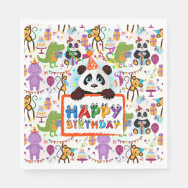Childrens Happy Birthday Serviette