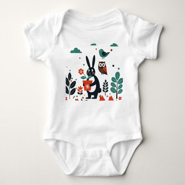 Children's illustration baby strampler (Vorderseite)
