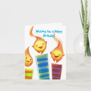 Children's Joyful Candles Birthday Karte