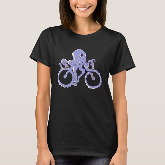 Children's Octopus Kalmar Octopus Bicycle T-Shirt (Vorderseite)