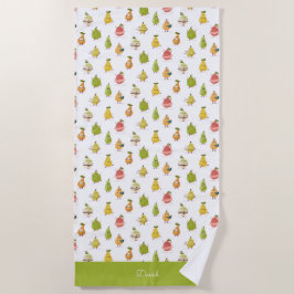 Children's pattern of fun pears strandtuch