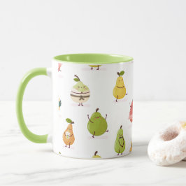 Children's pattern of fun pears tasse