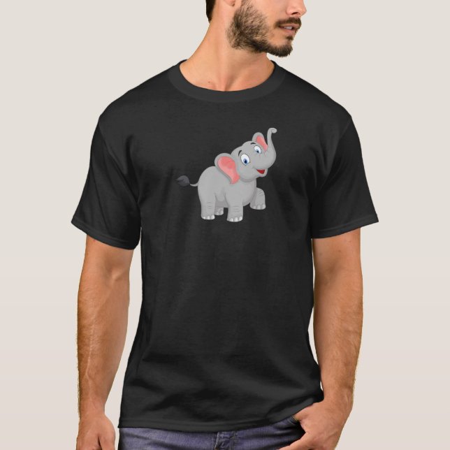 Children's summer T-shirt with a funny elephant fo (Vorderseite)