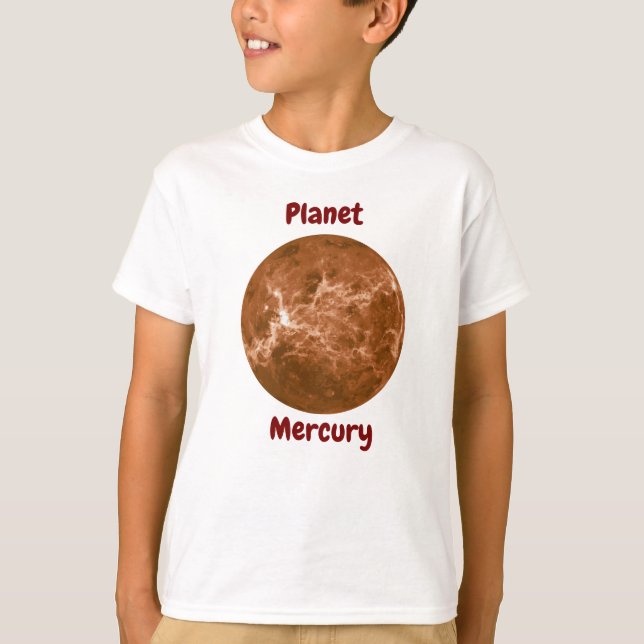 Children's t-shirt design with planet names (Vorderseite)