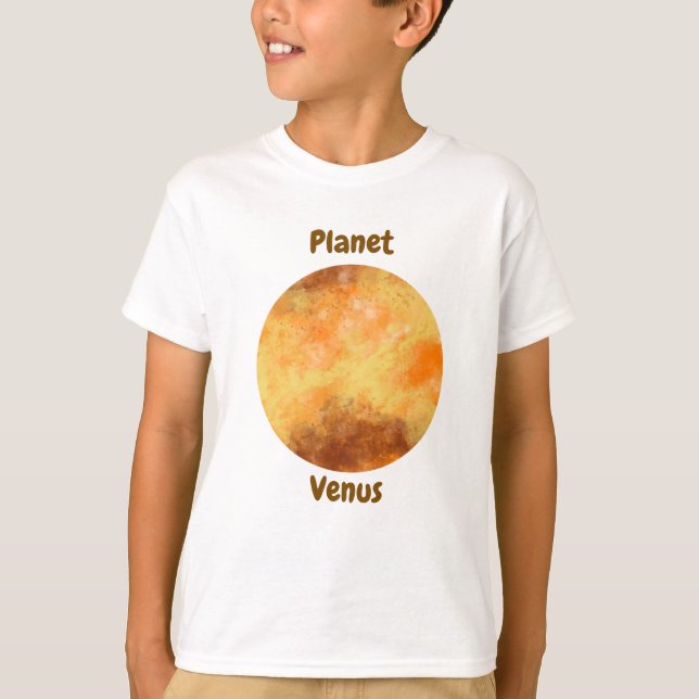Children's t-shirt design with planet names (Vorderseite)